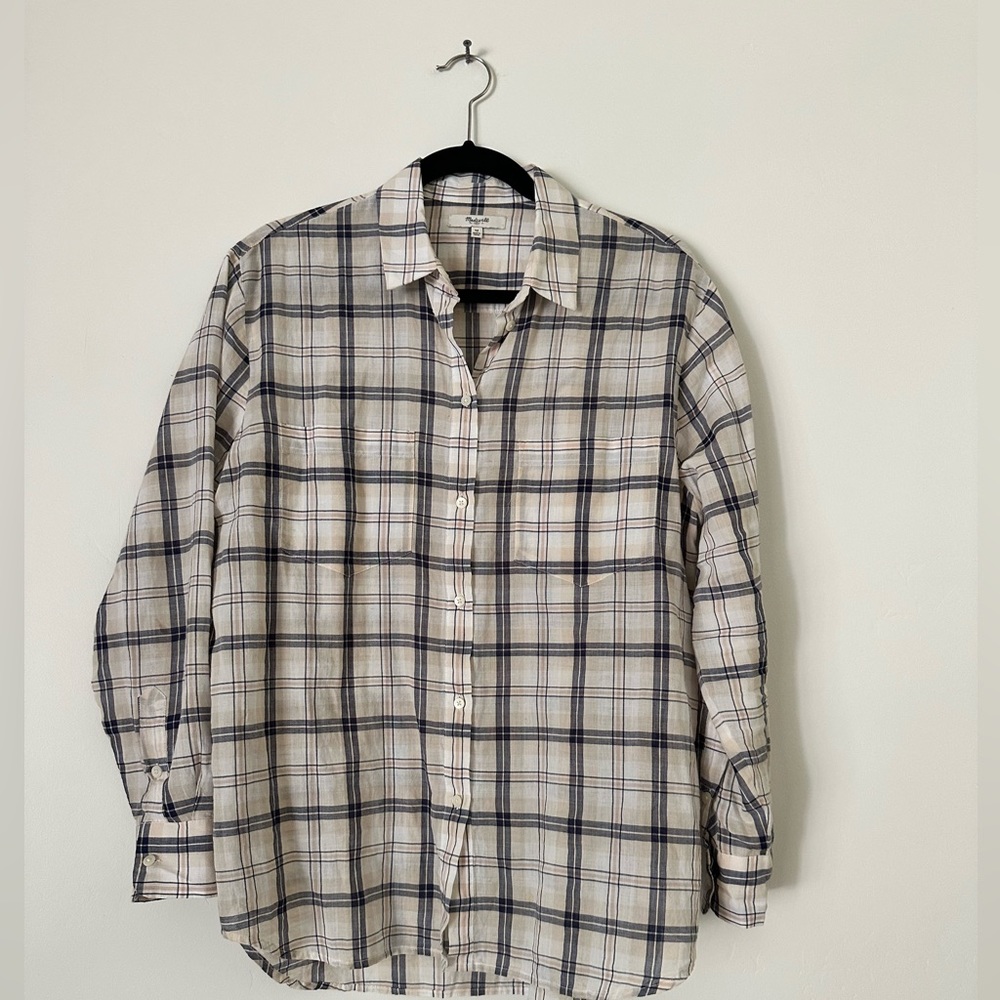 Madewell plaid shirt size M 100% cotton